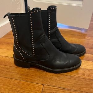 Zara studded chelsea boots